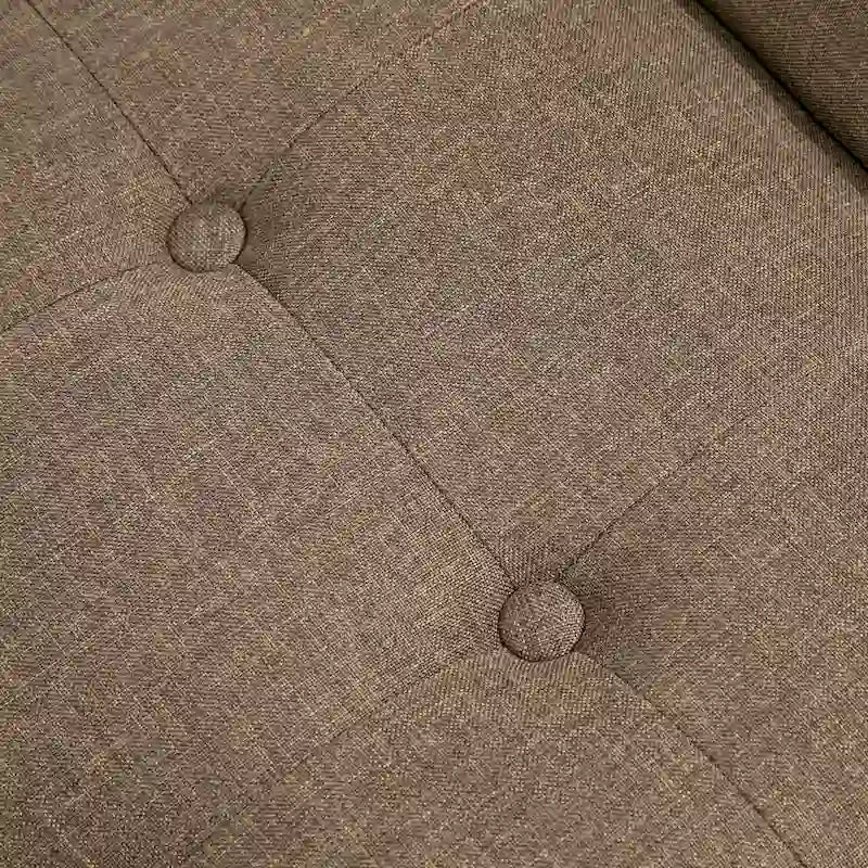 HOMCOM Modern Button Tufted Sitting Bench/Accent Fabric Upholstered Ottoman for Bedroom or Living Room