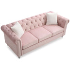 Raisa Microsuede Velvet Tufted Sofa