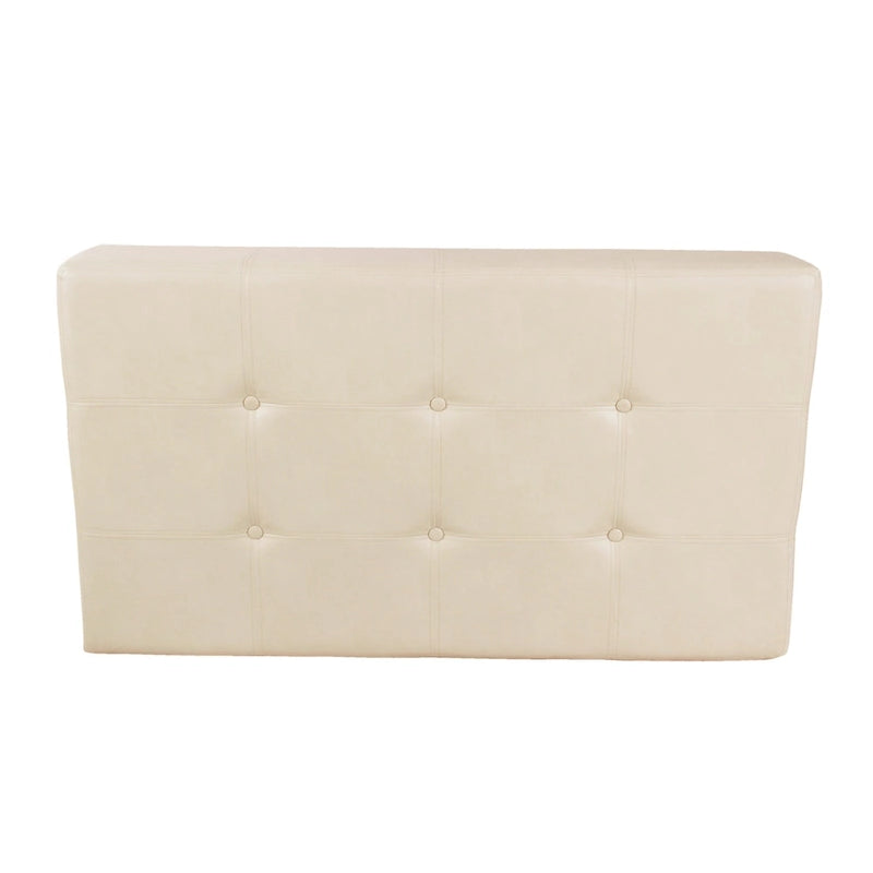 HomePop Tufted Coffee Table Ottoman - Full Leather