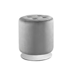 Chelle Faux Leather Swivel Ottoman