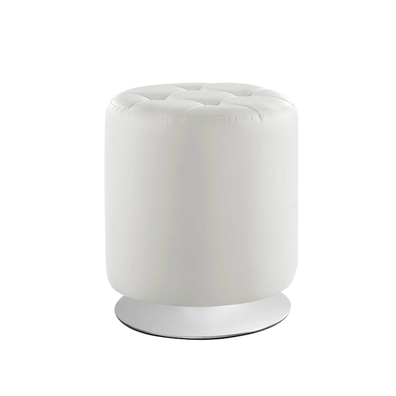 Chelle Faux Leather Swivel Ottoman