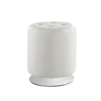 Chelle Faux Leather Swivel Ottoman