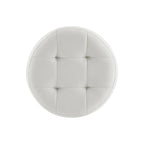 Chelle Faux Leather Swivel Ottoman