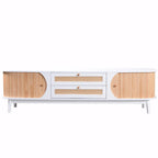 Modern Farmhouse Media Console with Solid Wood Legs