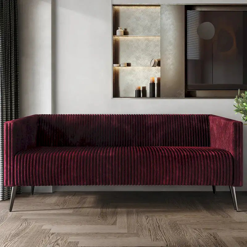 CraftPorch Corduroy Modern and Glamorous Velvet Upholstered Sofa