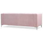 Pompano Velvet Button Tufted Sofa with Chaise