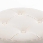 Adjustable Height Round Ottoman Swivel Vanity Stool