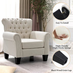 Accent Club Chair Comfortable Single Sofa Chair Indoor Seating with Arms & Padded Seat