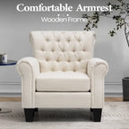 Accent Club Chair Comfortable Single Sofa Chair Indoor Seating with Arms & Padded Seat