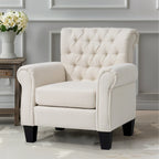 Accent Club Chair Comfortable Single Sofa Chair Indoor Seating with Arms & Padded Seat