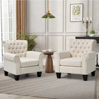 Accent Club Chair Comfortable Single Sofa Chair Indoor Seating with Arms & Padded Seat