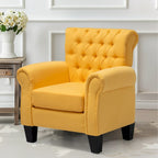 Accent Club Chair Comfortable Single Sofa Chair Indoor Seating with Arms & Padded Seat