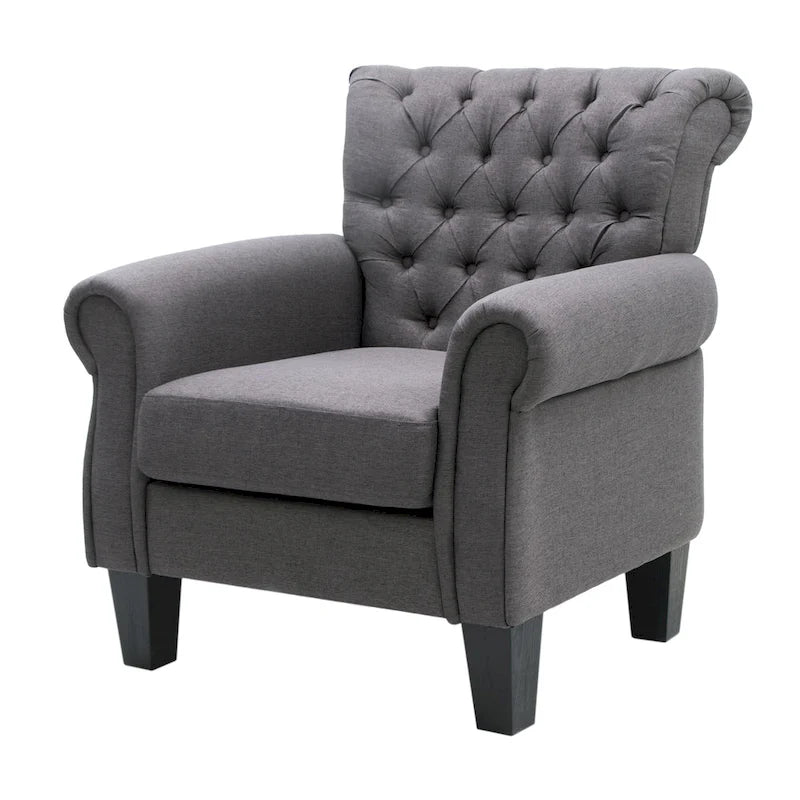 Accent Club Chair Comfortable Single Sofa Chair Indoor Seating with Arms & Padded Seat