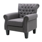 Accent Club Chair Comfortable Single Sofa Chair Indoor Seating with Arms & Padded Seat