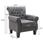Accent Club Chair Comfortable Single Sofa Chair Indoor Seating with Arms & Padded Seat
