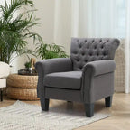 Accent Club Chair Comfortable Single Sofa Chair Indoor Seating with Arms & Padded Seat
