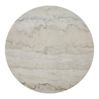 Brec Farmhouse Marble Top 5-Piece Round Dining Table Set with Tufted Chairs by Furniture of America