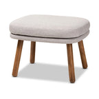 Mid-Century Fabric Upholstered Ottoman by Baxton Studio