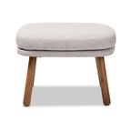 Mid-Century Fabric Upholstered Ottoman by Baxton Studio