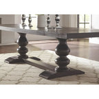 French Baroque Designed Dining Set with Button Tufted Chairs
