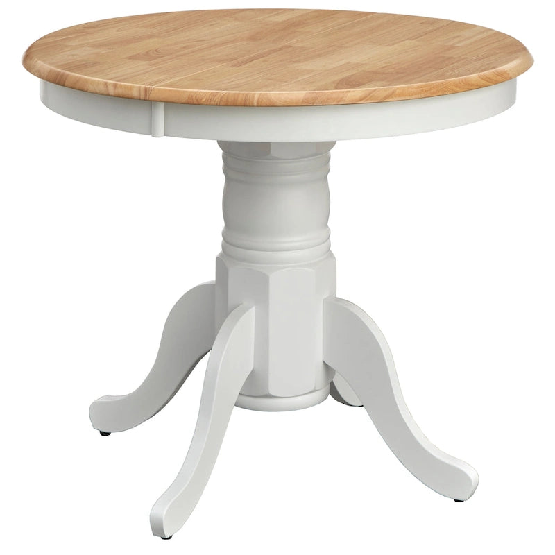 Matte Black Round Dining Table - 40" Pedestal Base