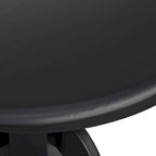 Matte Black Round Dining Table - 40" Pedestal Base