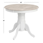 Matte Black Round Dining Table - 40" Pedestal Base