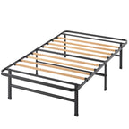 Priage by ZINUS Black Metal SmartBase 14 Inch Essential Mattress Foundation with Bamboo Slats
