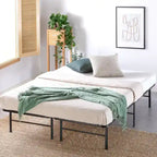 Priage by ZINUS Black Metal SmartBase 14 Inch Essential Mattress Foundation with Bamboo Slats