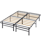 Priage by ZINUS Black Metal SmartBase 14 Inch Essential Mattress Foundation with Bamboo Slats