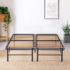 Priage by ZINUS Black Metal SmartBase 14 Inch Essential Mattress Foundation with Bamboo Slats
