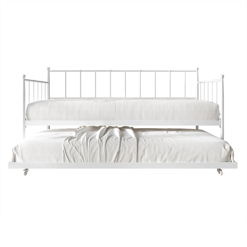 CraftPorch Minimalist Twin Size Metal Daybed with Trundle