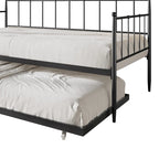 CraftPorch Minimalist Twin Size Metal Daybed with Trundle
