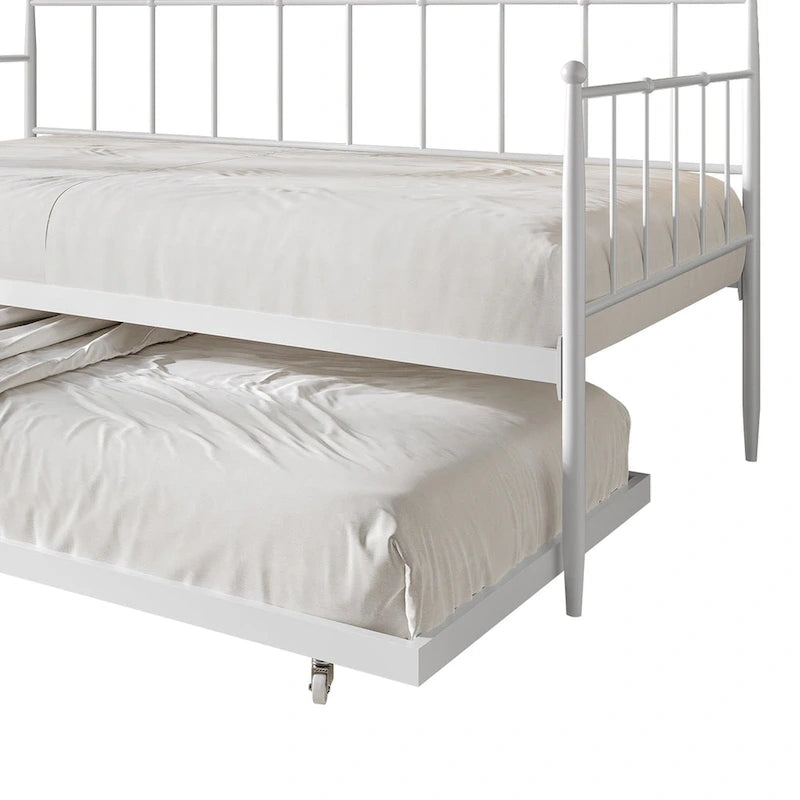 CraftPorch Minimalist Twin Size Metal Daybed with Trundle