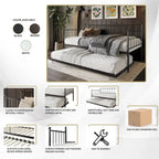 CraftPorch Minimalist Twin Size Metal Daybed with Trundle