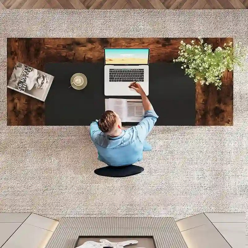 63 Office Executive Computer Writing Desk: Storage Shelf, Modern Simple Workstation