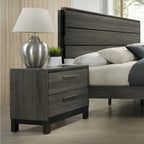 Roundhill Furniture Ioana 187 Queen 6-pc. Antiqued Grey Wood Bedroom Set