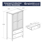 Grain Wood Furniture Greenport 2-door Armoire