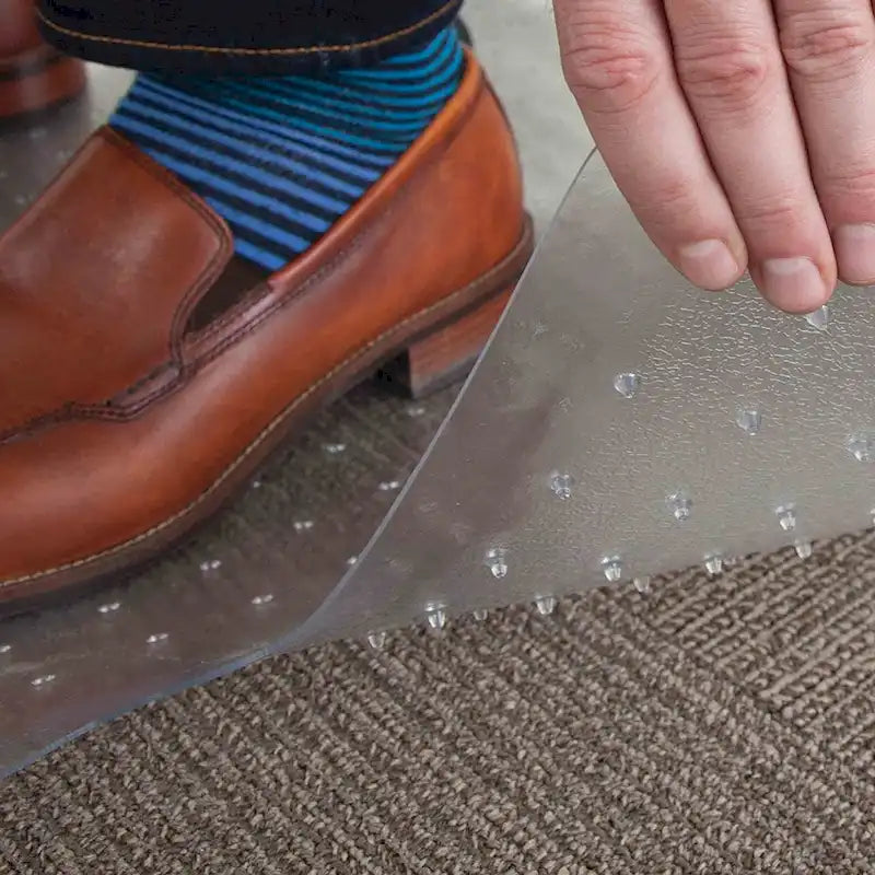 D&W PVC Studded Office Chair Mat for Standard Carpet Pile