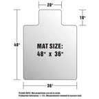 D&W PVC Studded Office Chair Mat for Standard Carpet Pile