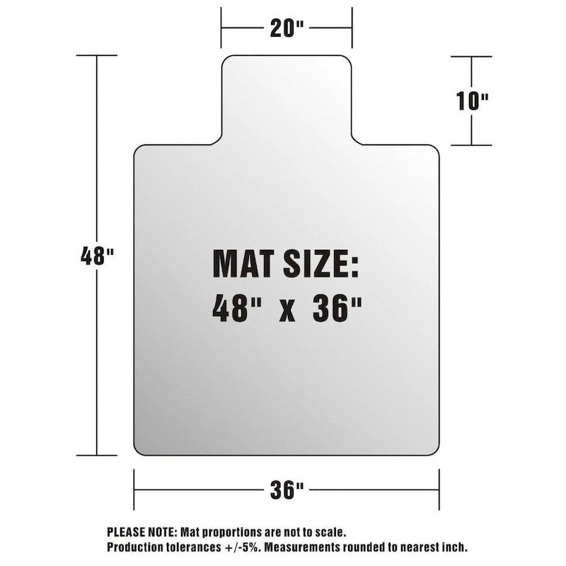 D&W PVC Studded Office Chair Mat for Standard Carpet Pile