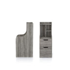 DH BASIC Contemporary 2-Drawer Nightstand with Shelf by Denhour