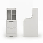 DH BASIC Contemporary 2-Drawer Nightstand with Shelf by Denhour