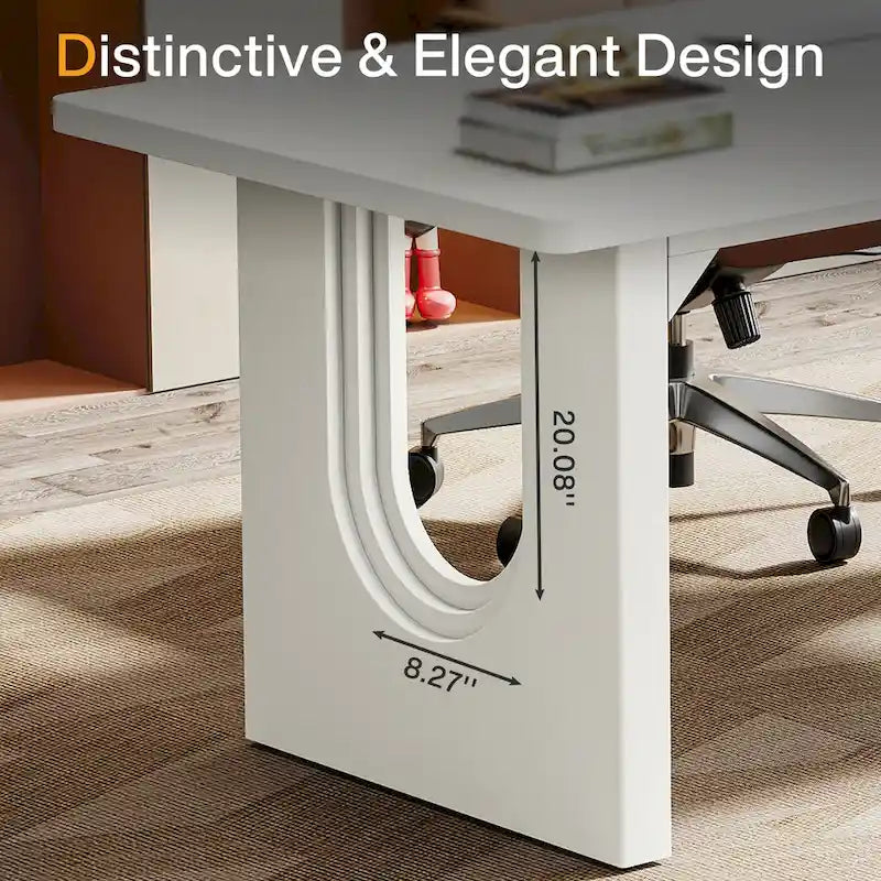 Modern Office Executive Desk, 70.9 Large Computer Desk Conference Table for Meeting