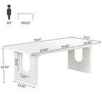 Modern Office Executive Desk, 70.9 Large Computer Desk Conference Table for Meeting