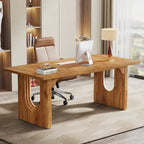 Modern Office Executive Desk, 70.9 Large Computer Desk Conference Table for Meeting