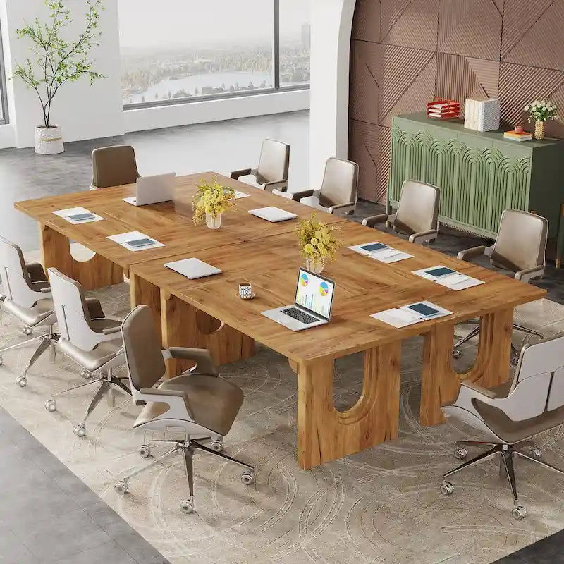 Modern Office Executive Desk, 70.9 Large Computer Desk Conference Table for Meeting