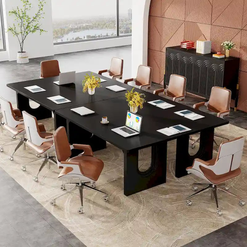 Modern Office Executive Desk, 70.9 Large Computer Desk Conference Table for Meeting