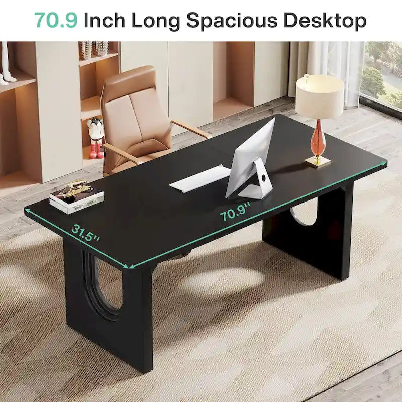 Modern Office Executive Desk, 70.9 Large Computer Desk Conference Table for Meeting