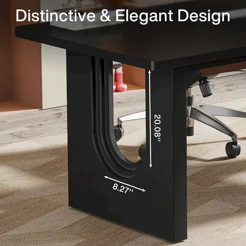 Modern Office Executive Desk, 70.9 Large Computer Desk Conference Table for Meeting